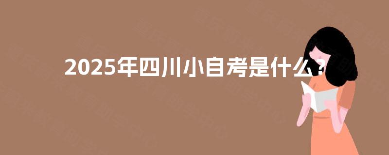 2025年四川小自考是什么? 2025年四川小自考是什么?