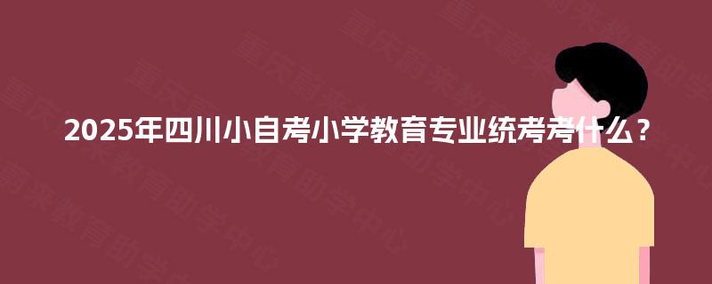 2025年四川小自考小学教育专业统考考什么? 2025年四川小自考小学教育专业统考考什么?