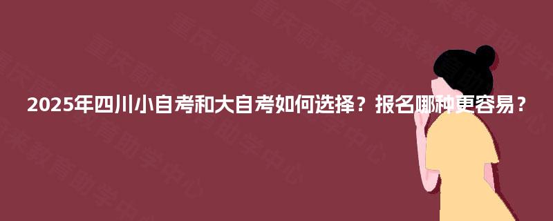 2025年四川小自考和大自考如何选择?报名哪种更容易? 2025年四川小自考和大自考如何选择?报名哪种更容易?