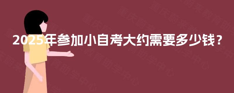 2025年参加小自考大约需要多少钱？