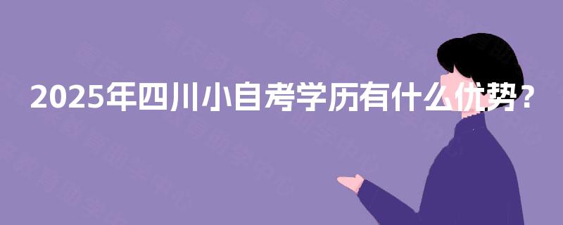 2025年四川小自考学历有什么优势？