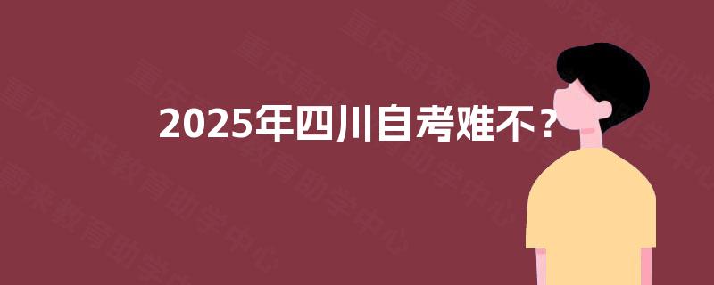2025年四川自考难不？
