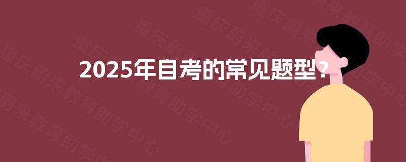 2025年自考的常见题型？