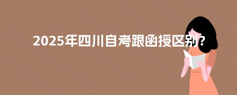 2025年四川自考跟函授区别？