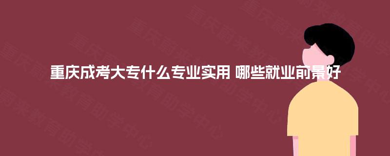 重庆成考大专什么专业实用 哪些就业前景好 重庆成考大专什么专业实用 哪些就业前景好