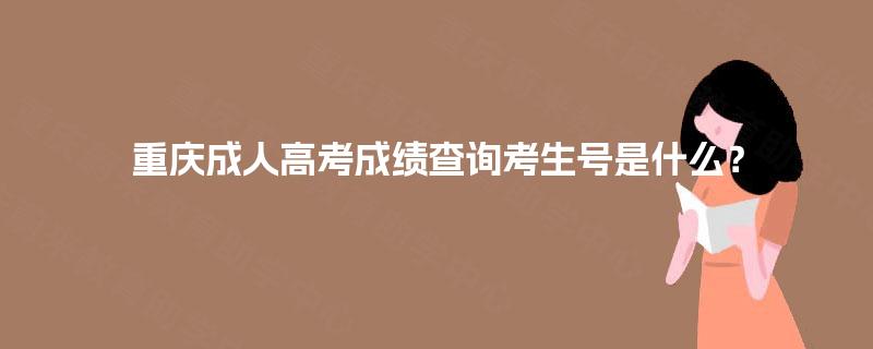重庆成人高考成绩查询考生号是什么？
