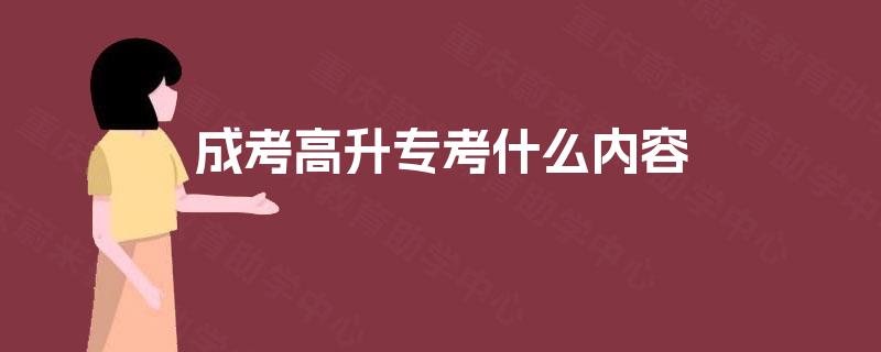 成考高升专考什么内容