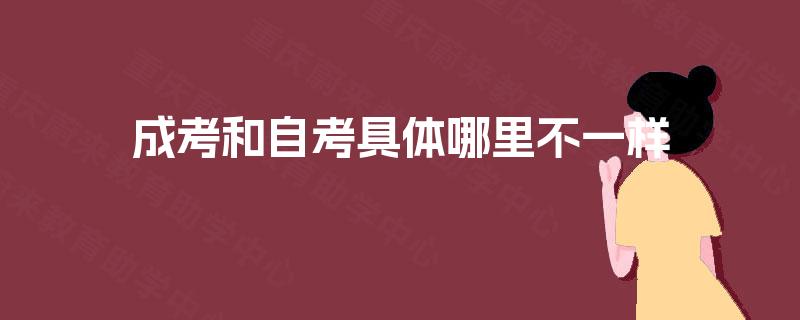 成考和自考具体哪里不一样 成考和自考具体哪里不一样