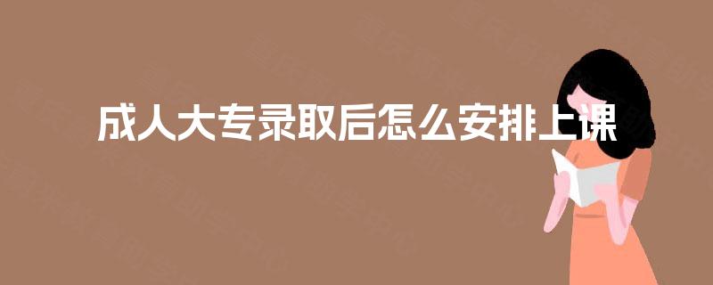 成人大专录取后怎么安排上课