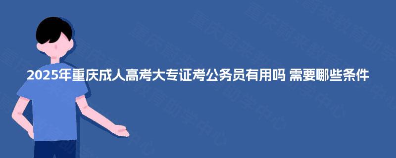 2025年重庆成人高考大专证考公务员有用吗 需要哪些条件