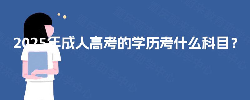 2025年成人高考的学历考什么科目？