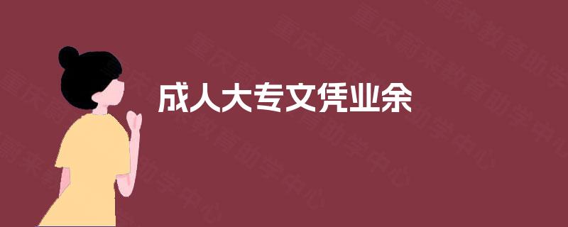 成人大专文凭业余
