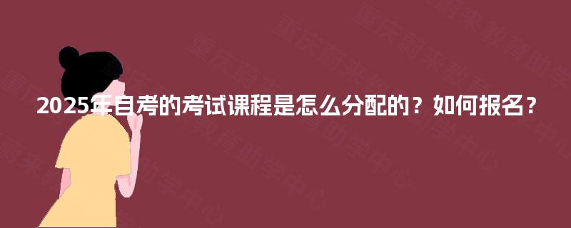2025年自考的考试课程是怎么分配的？如何报名？