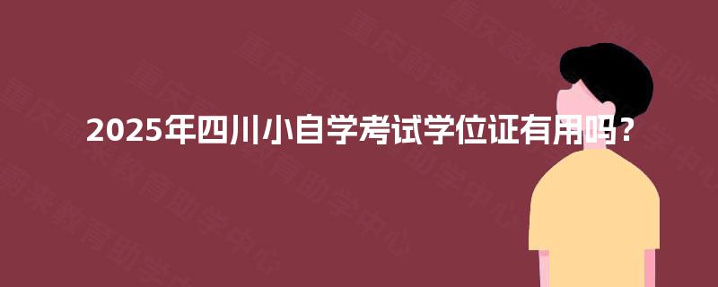 2025年四川小自学考试学位证有用吗? 2025年四川小自学考试学位证有用吗?