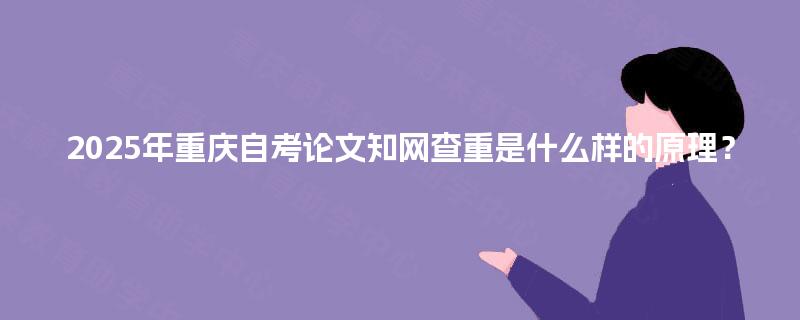 2025年重庆自考论文知网查重是什么样的原理？