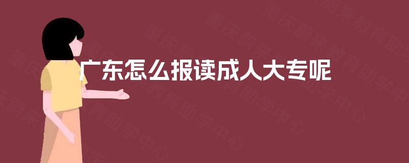 广东怎么报读成人大专呢