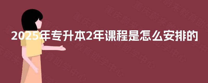 2025年专升本2年课程是怎么安排的 2025年专升本2年课程是怎么安排的