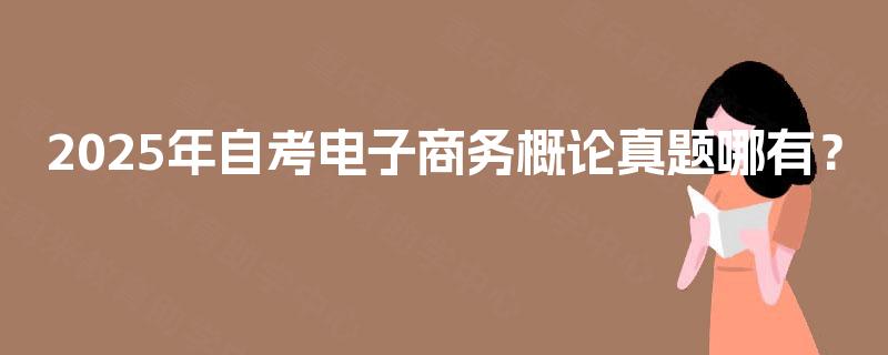 2025年自考电子商务概论真题哪有? 2025年自考电子商务概论真题哪有?