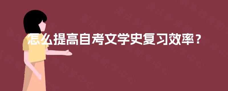 怎么提高自考文学史复习效率？