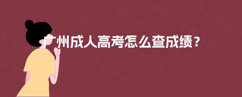 广州成人高考怎么查成绩？