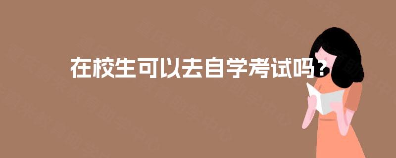 在校生可以去自学考试吗？