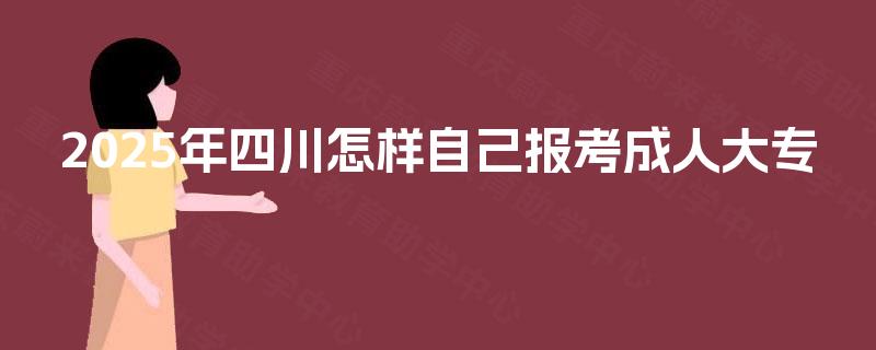 2025年四川怎样自己报考成人大专