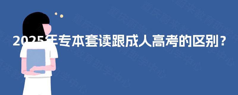 2025年专本套读跟成人高考的区别？