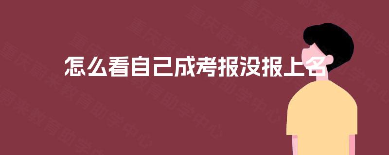 怎么看自己成考报没报上名