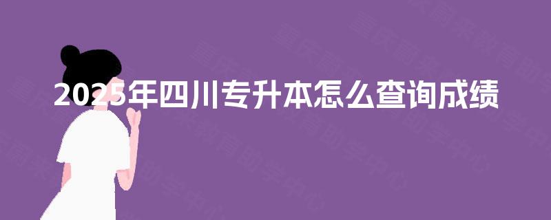 2025年四川专升本怎么查询成绩
