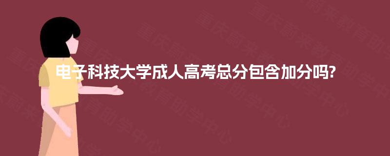 电子科技大学成人高考总分包含加分吗?