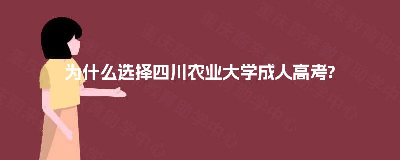 为什么选择四川农业大学成人高考?