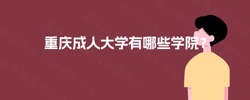 重庆成人大学有哪些学院? 重庆成人大学有哪些学院?